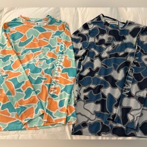 Magellan Outdoors Kids Camo Shirts - Orange and Blue